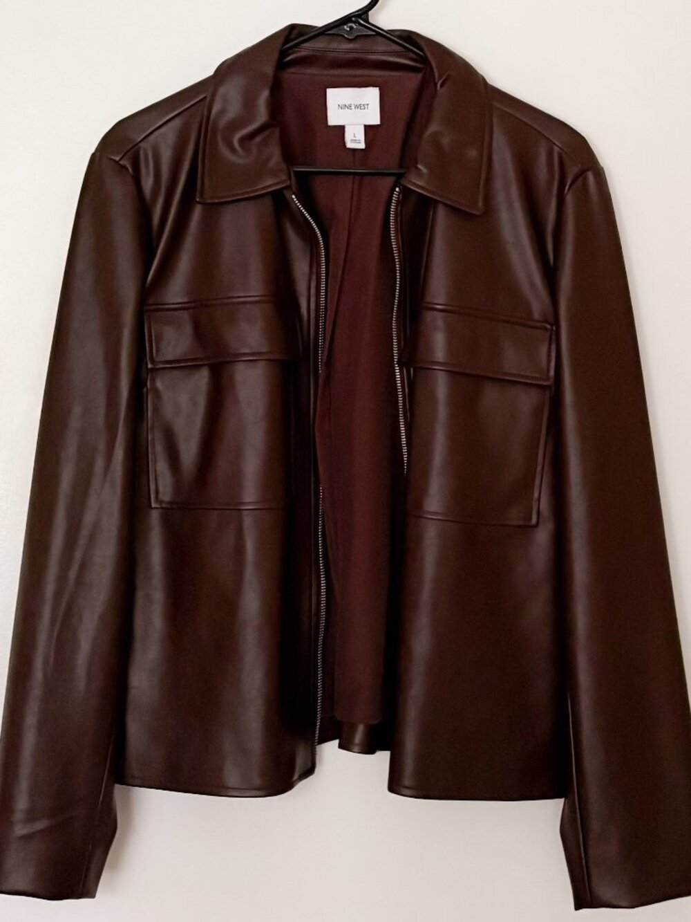 Nine West Faux Leather Jacket